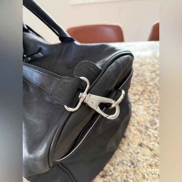 NEW F.H. Wordsworth NYC Leather Weekender Duffle Bag BLACK Claddagh Classic Golf - Picture 7 of 10